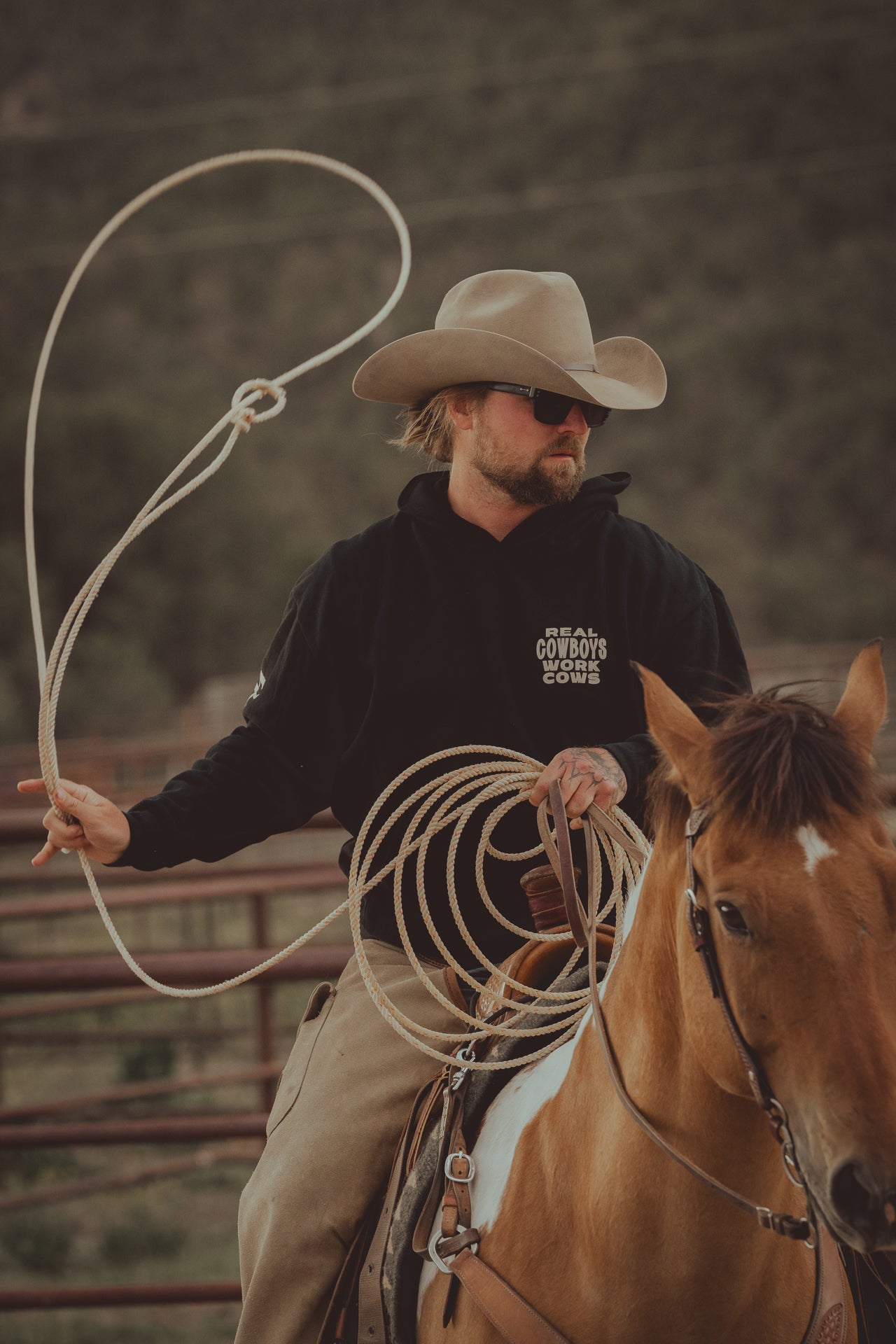 Real Cowboys Work Cows Hoodie