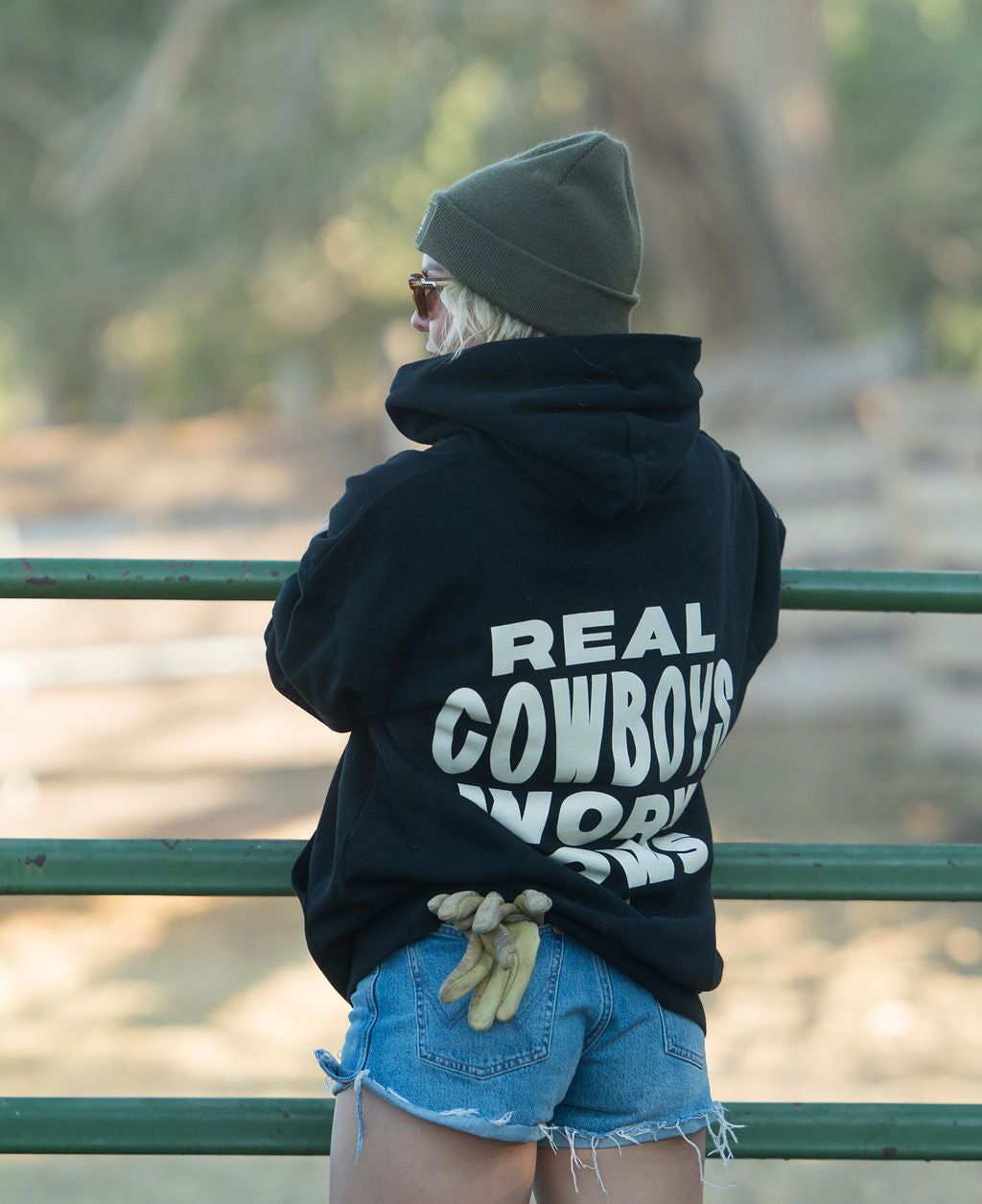 Real Cowboys Work Cows Hoodie