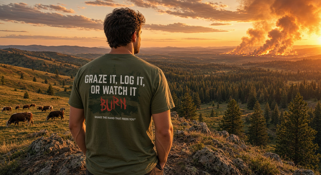 Graze It, Log It, Or Watch It Burn Tee | Wildfire Relief